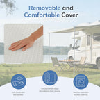 RV Mattress Short Queen 10 Inch Green Tea Memory Foam Mattress for Cool Sleep & Pressure Relief, CertiPUR-US Certified Medium Firm Mattresses in A Box, 75"×60"×10"