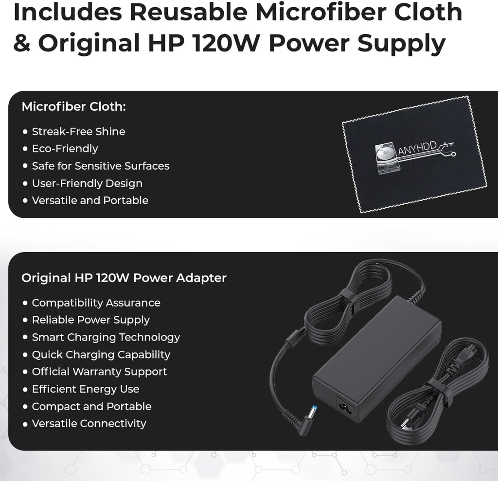 HP Docking Station for Laptop Dual Monitor and Charging Bundle - HP USB-C G5 Dock 5TW10AA / 5TW10UT / 5TW10AA#ABB with 120W Adapter  HDMI  DisplayPort  USB-C Cables & Microfiber Cleaning Cloth