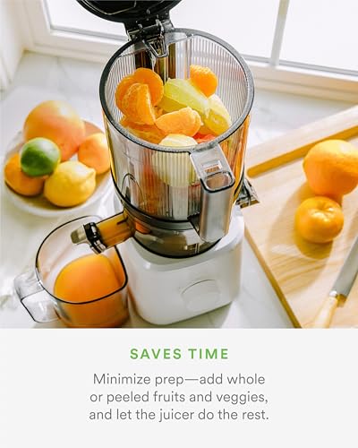 Nama J2 Cold Press Juicer Self Feeding for Hands Free Operation with Wide Mouth Hopper for Whole Recipe Loading, Zero Waste Masticating Juicer For More Juice, Less Pulp  Easy Cleanup & Assembly: Home & Kitchen