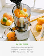 Nama J2 Cold Press Juicer Self Feeding for Hands Free Operation with Wide Mouth Hopper for Whole Recipe Loading, Zero Waste Masticating Juicer For More Juice, Less Pulp  Easy Cleanup & Assembly: Home & Kitchen