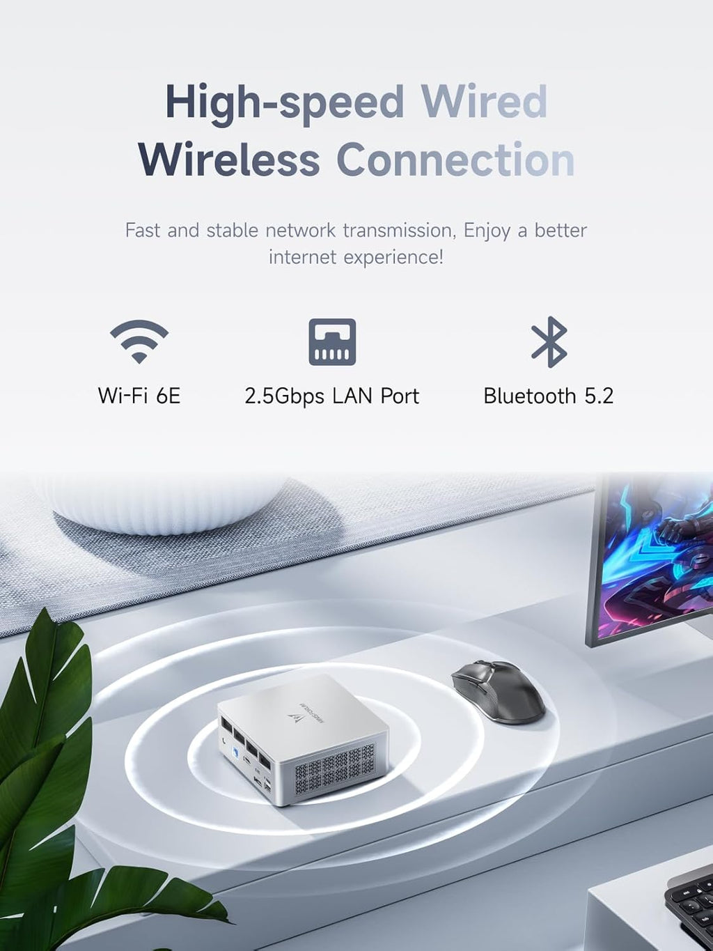 MINISFORUM UM750L Slim Mini PC  AMD Ryzen 5 7545U(6C/12T  Up to 4.9GHz)  Mini Computer 32GB LPDDR5 RAM 1TB SSD  Triple Display USB4/HDMI/DP  2.5G LAN  USB3.2  WiFi 6E  BT5.2  Radeon 740M  Office Home