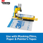 3M Hand-Masker M3000 Tool Painter's Tape and Masking Film Dispenser Kit, 3M Hand Masker Protects Surfaces from Paint Splatters, Includes 12-Inch Blade, Painter's Tape and Masking Film, 1 Kit