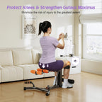 Deep Squat Machine, Adjustable Glutes Trainer Machine, Core & Abs for Low Impact Lower Body Workouts, Home Gym Push-Up Exercises, Easy to Assemble, 350Lbs Weight Capacity