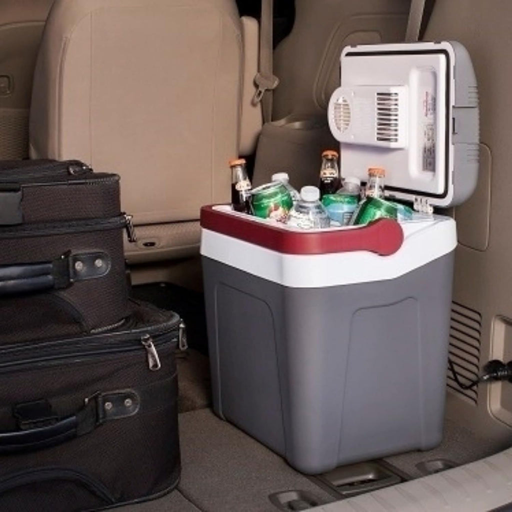 Koolatron 12V Iceless Cooler & Warmer – Portable Electric Cooler/Nevera Portátil Eléctrica for Car Truck Camper Boat, Hard Sided Mini Fridge for Camping Picnic Travel Lunch Food Drinks Office 26 qt
