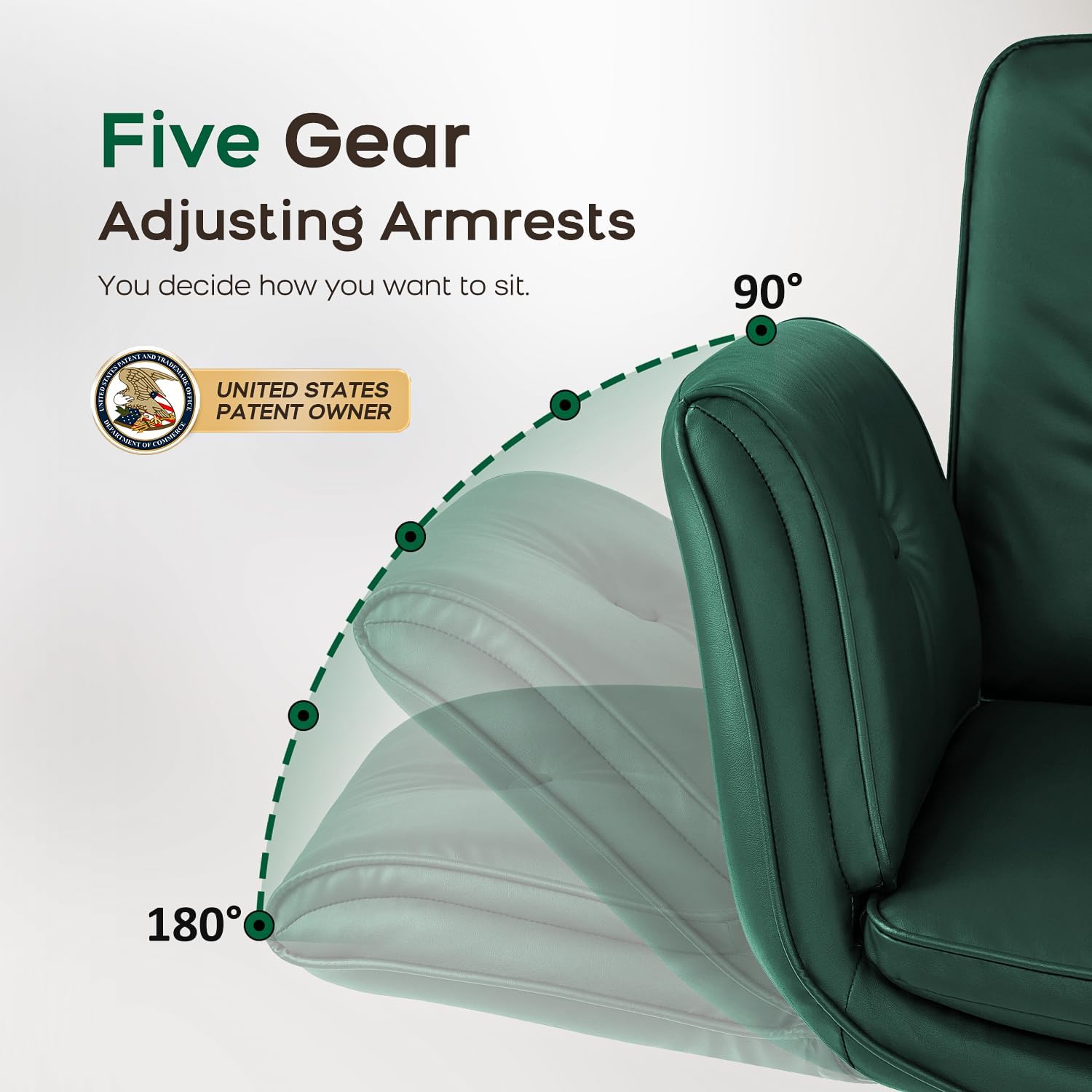 amseatec Criss Cross Chair with Armrests & Wheels, Adjustable Swivel Comfortable Lounge Vanity Chairs, Home Office Desk Chair, Medieval Style, (Christmas Green)