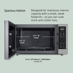 Panasonic NN-SN76LS 1.6 cu.ft Cyclonic Inverter Countertop Microwave Oven 1250Watt Power with Genius Sensor Cooking, 19.44"D x 21.88"W x 11.94"H, Stainless Steel