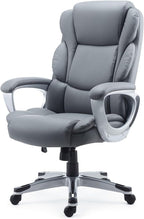 STAPLES Mcallum Bonded Leather Managers Chair Gray