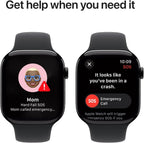 Apple Watch Series 10 GPS + Cellular  46mm - Jet Black Aluminum Case with Black Sport Band  M/L (Renewed)