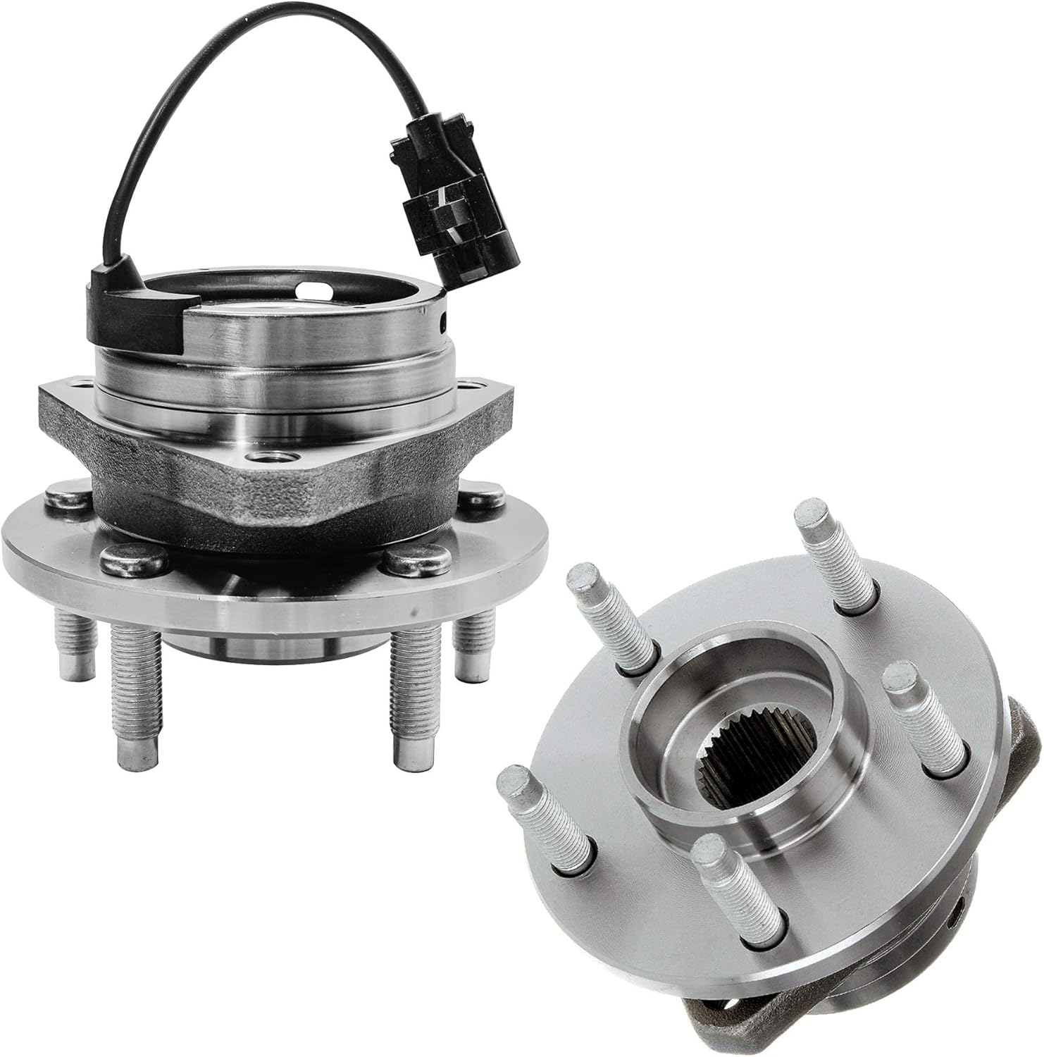 Detroit Axle - 4pc Front & Rear Wheel Bearing Hubs Assembly for Chevrolet Malibu 2004-2012 Cobalt 2009-2010 HHR 2008-2010, Pontiac G6 2005-2010, Saturn Aura 2007-2009, 5-Lug w/ABS