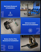 Orion Motor Tech Ball Joint Press Kit, 21-Piece Master Ball Joint Removal Tool with C-Frame, Heavy-Duty Brake Anchor Pin U Joint Ball Joint Press Tool for 2WD and 4WD Cars