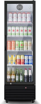BODEGA BODEGACOOLER 9 Cu.Ft Commercial Beverage Refrigerator with Glass Door,Display Drink Refrigerators fridge for Beer Display Drink Cooler Rapid Cooling & Quiet for Bar Restaurant Office Store Use