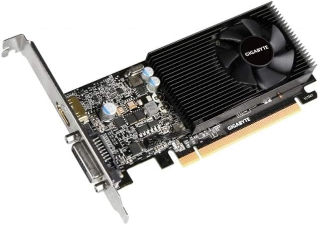 GIGABYTE GV-N1030D4-2GL NVIDIA GeForce GT 1030 Low Profile D4 2G Graphics Card, Compatible with PC, HDMI, DVI-D