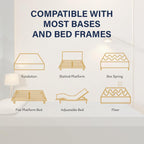 EGOHOME 14 Inch Queen Mattress, Copper Gel Memory Foam Mattress for Pain Relief, Therapeutic Mattress in a Box, CertiPUR-US Certified, Fiberglass Free Medium Mattress, Black