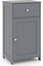 Giantex Floor Bathroom Storage Cabinet - Freestanding Cabinet with Drawer, Door, Adjustable Shelf, Anti-Tipping Device, Storage Organizer for Sofa Side, Bathroom, Living Room