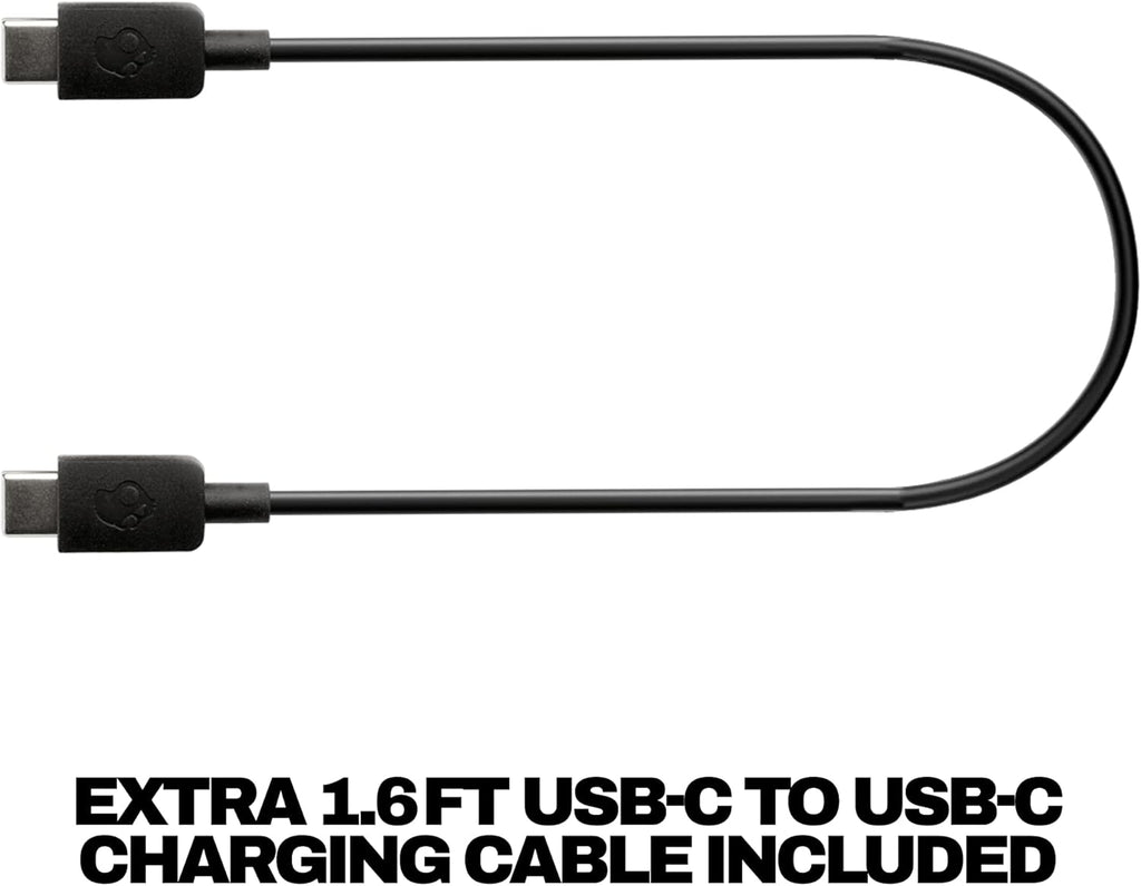 Skullcandy Crusher ANC 2 Wireless Over-Ear Bluetooth Headphones with Extra USB-C Charging Cable  Multi-Sensory Bass  Active Noise Cancelling  60 Hours Battery  Microphone iPhone Android - True Black