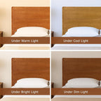 Merax Queen Size Bamboo Platform Bed, Mid-Century Modern Bed Frame with Tall Headboard, Solid Sustainable Bedframe Queen-Size, Wood Slat Support, No Box Spring Needed, Easy Assembly, Espresso