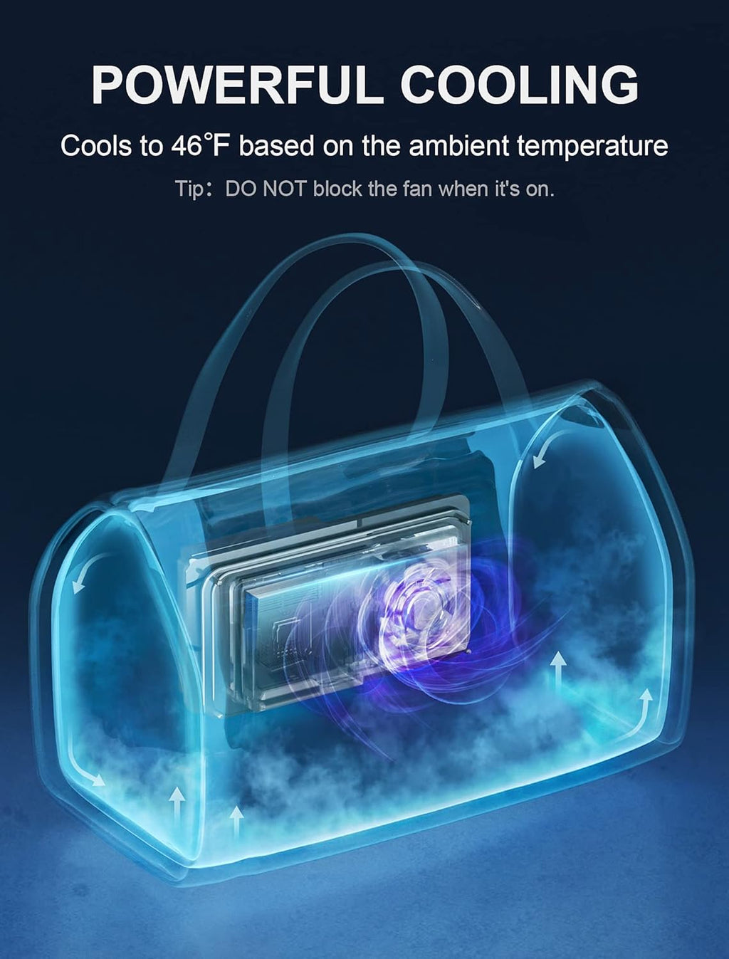 Electric Cooler Bag, 12V Thermoelectric Cooler Warmer Plug in for Vehicles, Portable Refrigerator for Car, RV, and Camping Use, 18L/20 Cans Capacity