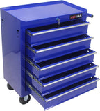 RYH 5 Drawers Rolling Tool Chest & Tool Box on Wheels | Heavy Duty Metal Cart with Ball Bearing Drawers | Fits US General Tool Box for Garage Storage (Blue, 5 Drawers（29.9" H × 24.2" W × 12.9" D)