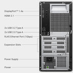 Dell Tower Desktop ECT1250 - Intel Core Ultra 7-265 Processor  UHD Graphics  16GB Memory  1TB M.2 SSD  3.0 SD Card Reader  Wired Keyboard and Mouse  Windows 11 Home  Basic Onsite Service