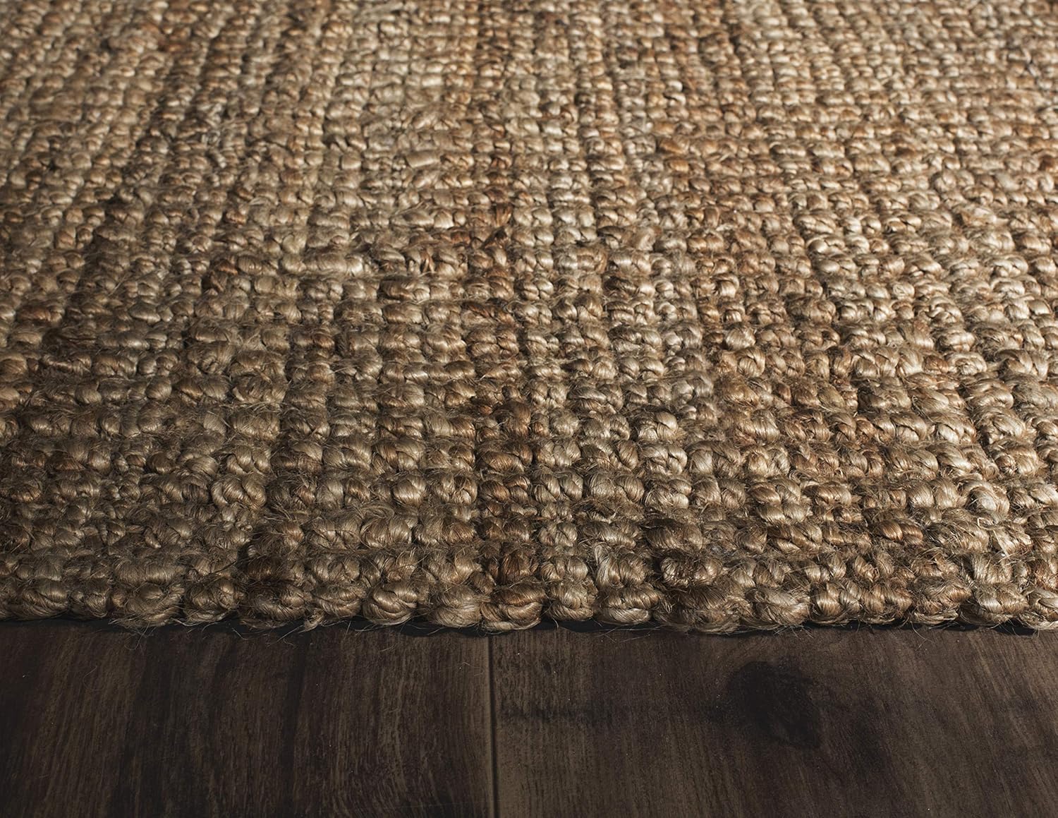 SAFAVIEH Area Rug 9x12 - Natural Fiber Collection - Large - Natural Brown, Handmade Jute, Farmhouse Style, Chunky Textured Thick Pile (NF447A)