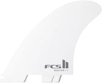 FCS II Reactor White Edition Surfboard Fin Set – Performance Core Tri Fins Compatible with FCS II Plug System