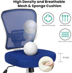 Armless Drafting Chair Tall Office Chair for Standing Desk - Adjustable Height Mesh Ergonomic Stool with Foot Ring, Rolling Counter Height Computer Chair for Small Spaces & Home Office