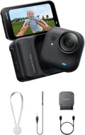 Insta360 GO Ultra - Small 4K Vlogging Camera  Hands-Free  POV Cam  1/1.28" Sensor  53g Lightweight  156° FOV  200 Min Battery Life  Magnetic Wearable Action Camera for Sports  Vlog .Midnight Black