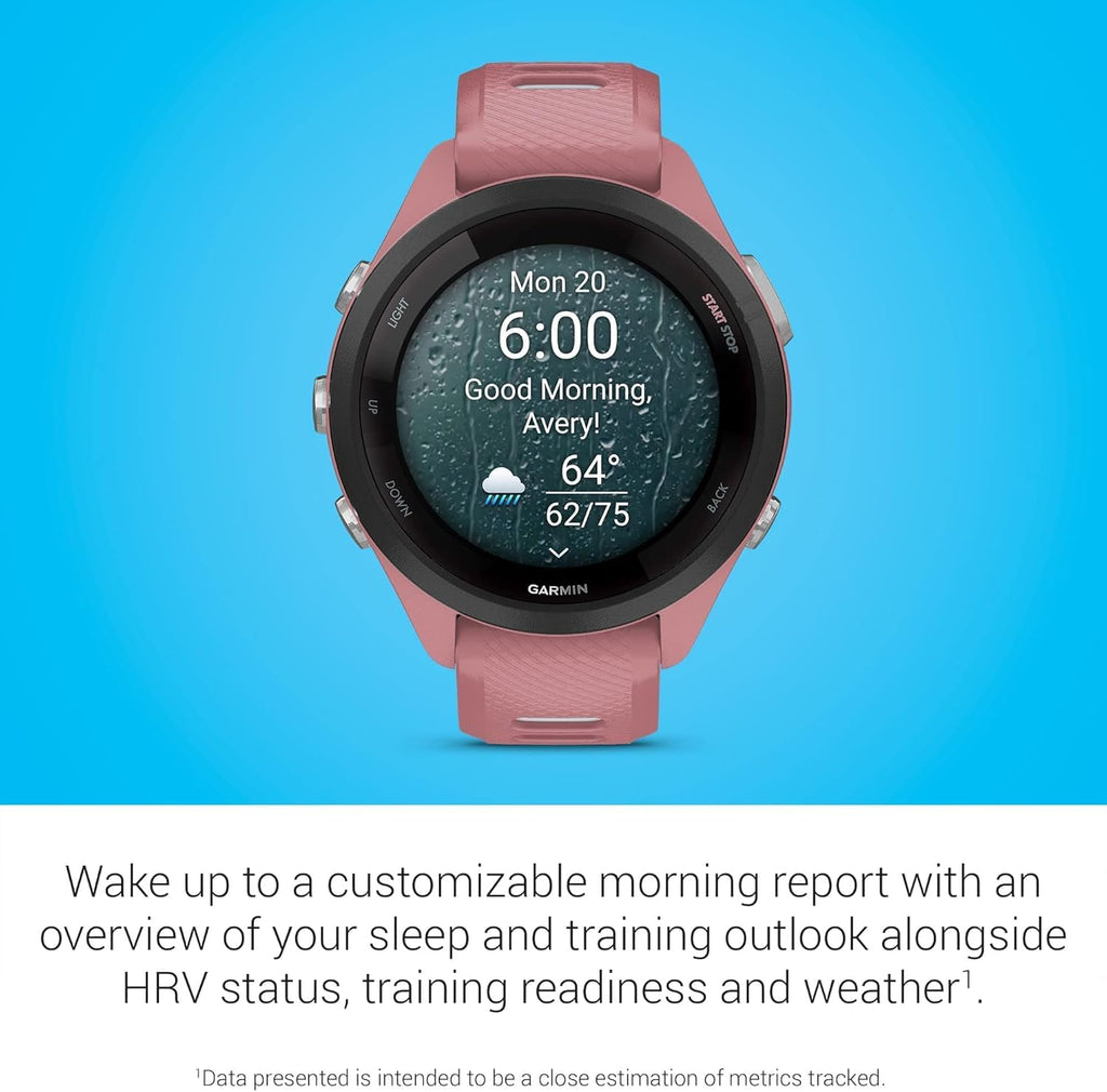 Garmin Forerunner 265S Running Smartwatch  Colorful AMOLED Display  Training Metrics and Recovery Insights  Light Pink and Powder Gray (Renewed)