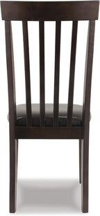 Signature Design by Ashley Hammis Rake Back Dining Room Chair, Set of 2, Dark Brown