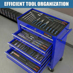 5 Drawers Tool Cart on Wheels,Rolling Tool Chest Tool Storage,Drawers Rolling Tool Trolley Organizer Tool Case for Garage, Warehouse, Workshop, Repair Shop (5 Drawers-Blue)