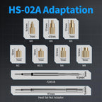 FNIRSI HS02 100W Corded Heat Set Insert Tool & Soldering Iron Kit for 3D Printer, Plastic, Portable Electronics Repair, 3S Fast Heating, 3 Preset Temps, with M2-M8 Threaded Brass Insert Nuts & Tips