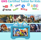 Trayoo Kids Tablet 7 Toddler Children's Learning Tablet with WiFi, YouTube, Parental Control, Durable Case Education Learning Apps for Boys Girls (Blue)