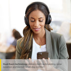 Jabra Evolve2 75 PC Wireless Headset with 8-Microphone Technology - Dual Foam Stereo Headphones with Advanced Active Noise Cancelling  USB-A Bluetooth Adapter and MS Teams-Compatibility - Black