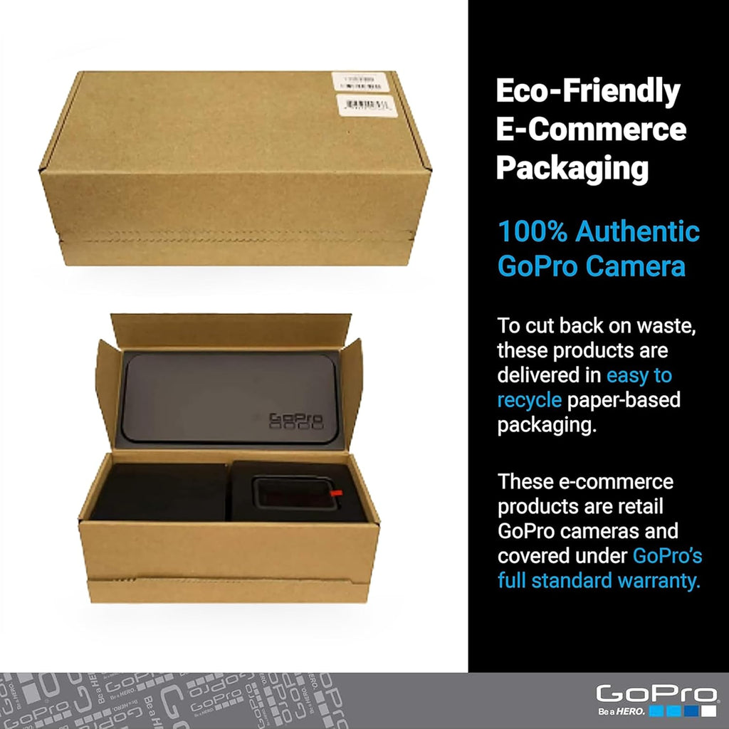GoPro Hero Ecommerce Packaging - Compact Waterproof Action Camera with 4K Ultra HD Video  12MP Photo  Touch Screen