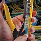 Klein Tools 80085 VDV LAN Cable and Wire Tester Kit for Klein Pass-Thu RJ45 Modular Data Plugs, 6-Piece