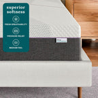 Sleep Innovations Shiloh 14 Inch Green Tea Memory Foam Mattress, King Size, Bed in a Box, Medium Feel