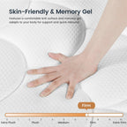 Firm King Size Mattress, 14 Inch Gel Memory Foam Hybrid Mattress King Bed in a Box, Pressure & Pain Relief, CertiPUR-US, Individual Pocket Spring, Edge Support