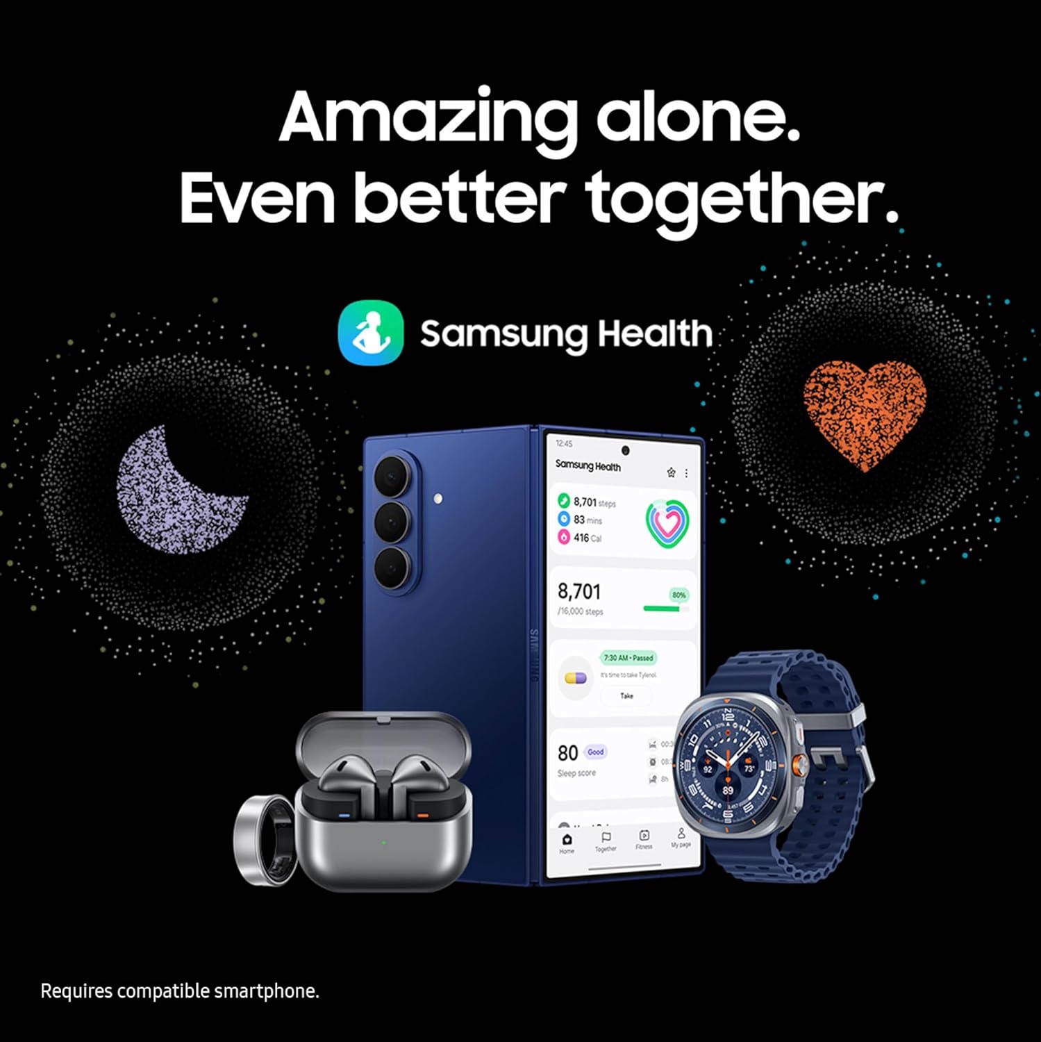 Samsung Galaxy Watch Ultra (2025) 47mm LTE Smartwatch  Titanium Casing  Advanced Sleep Coaching  Running Coach  Energy Score  Heart Rate Tracking  GPS  Titanium Silver US Version  2 Yr Warranty