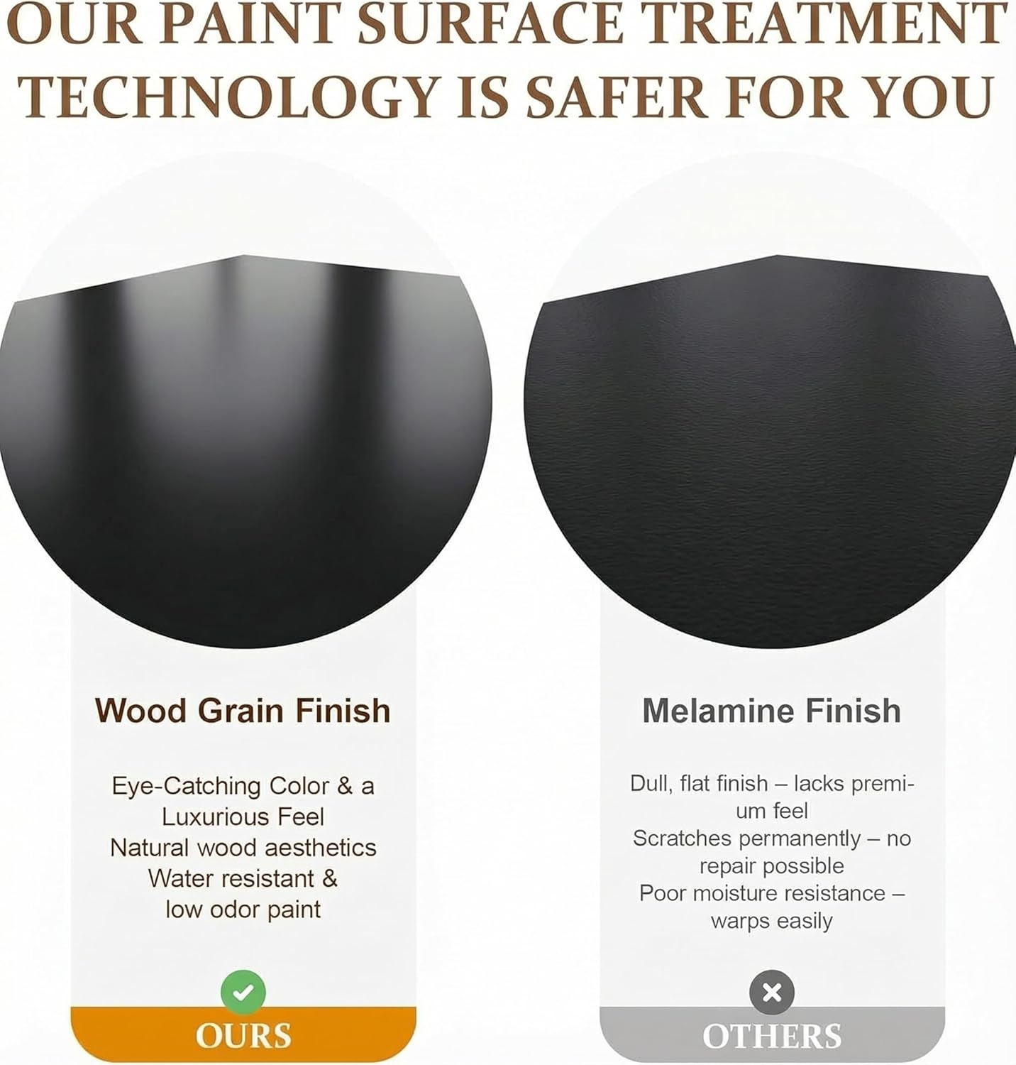 RoyalCraft 59" Buffet Cabinet with Storage, Vintage Sideboard with Adjustable Shelves & Carved Handle, Mid Century Modern Painted Credenza Coffee Bar for Kitchen, Dining Room, Satin Black