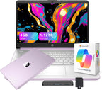 HP Stream 14" HD Student&Business Laptop with AI Copilot  Intel Processor N150  4GB RAM  1.12TB Storage (128GB UFS + 1TB Docking Station)  1 Year Office 365  720p Webcam  Win 11  Lavender Purple