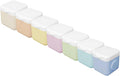 Equadose Magnetic Silicone Storage Containers, Modular Supplement & Travel Organizer, Reusable Soft Silicone Vitamin Jars, Fridge-Mountable, Deep Capacity, Secure Flip Lids, Rainbow Colors, BPA-Free