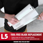 LEVEL5 24-Inch Skimming Blade | Precision 0.3mm German stainless steel blade insert (replaceable), ergonomic aluminum blade profile | 4-924
