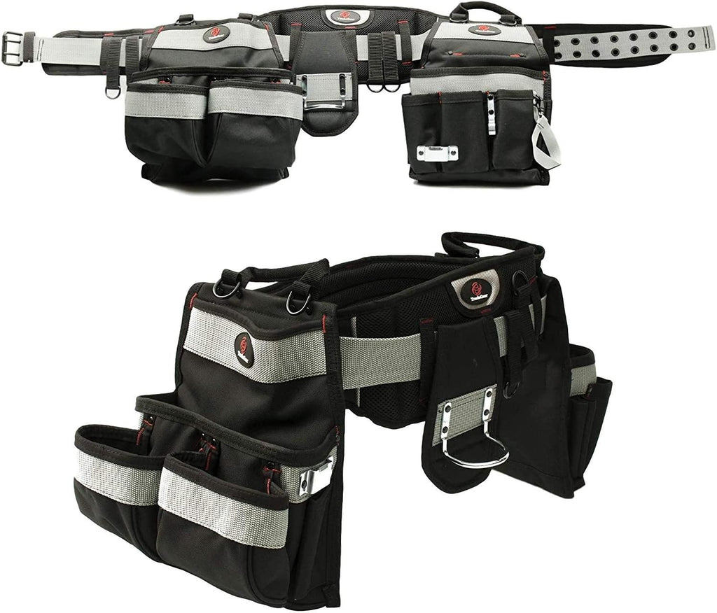 TradeGear Part#SZA Electrician's Belt & Bag Combo - Heavy Duty Electricians Tool Belt Designed for Comfort & Durability - Ideal for All Electricians Tools - Fits Sizes S - L (26"-40")