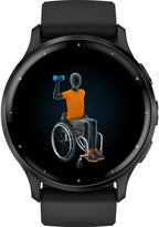 Garmin Venu 3 Health and Fitness GPS Smartwatch Slate Bezel/Black Band (45mm) - (Renewed)