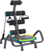 Ab Machine for Stomach Workout – Multi-Functional Adjustable Ab Trainer Machine with Waist Twister, Ab Rocket & Ab Cruncher – Abdominal Exercise Equipment for Home Gym