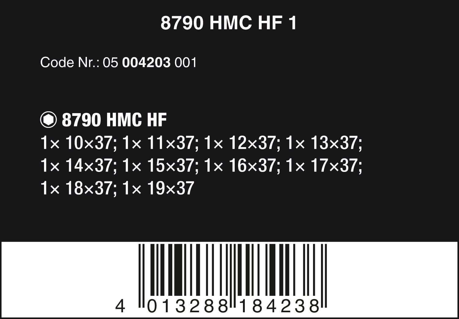 WERA 05004203001 8790 HMC HF 1 Zyklop Socket Set with 1/2" Drive, with Holding Function, 10 Pieces