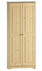 Solid Wood Pantry Storage Cabinet, Freestanding Kitchen Cupboard, Closet with Shelves