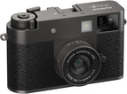 FUJIFILM X Half Premium Compact Digital Camera (Charcoal Silver) Bundle with Carrying Case + 64GB Memory Card + Lens Cap Keeper + Memory Card Wallet + Hand Strap + More