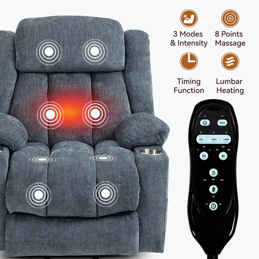 PELUMY Power Lift Recliner Chair for Elderly (Blue Gray)