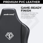 Anda Seat Novis Gaming Chair for Adults - Large Reclining Video Game Chairs, PVC Leather Ergonomic Office Chair, Heavy Duty Back Lumbar Support - Luxury Black Computer Chairs for Home & Work